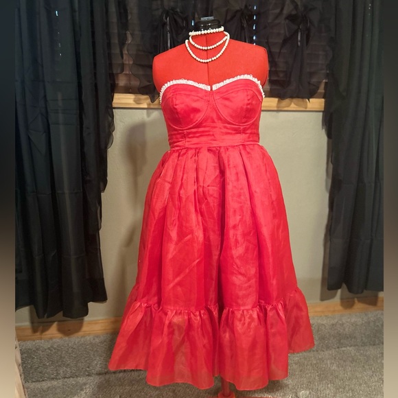 Selkie Dresses & Skirts - Red Corset Dress Selkie XXL *Rare*